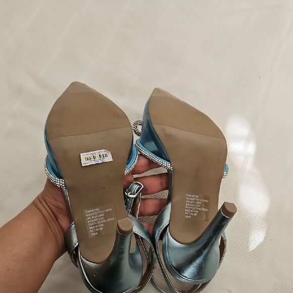 Torrid Blue Strappy Heels with Bow Detail - Picture 13 of 16
